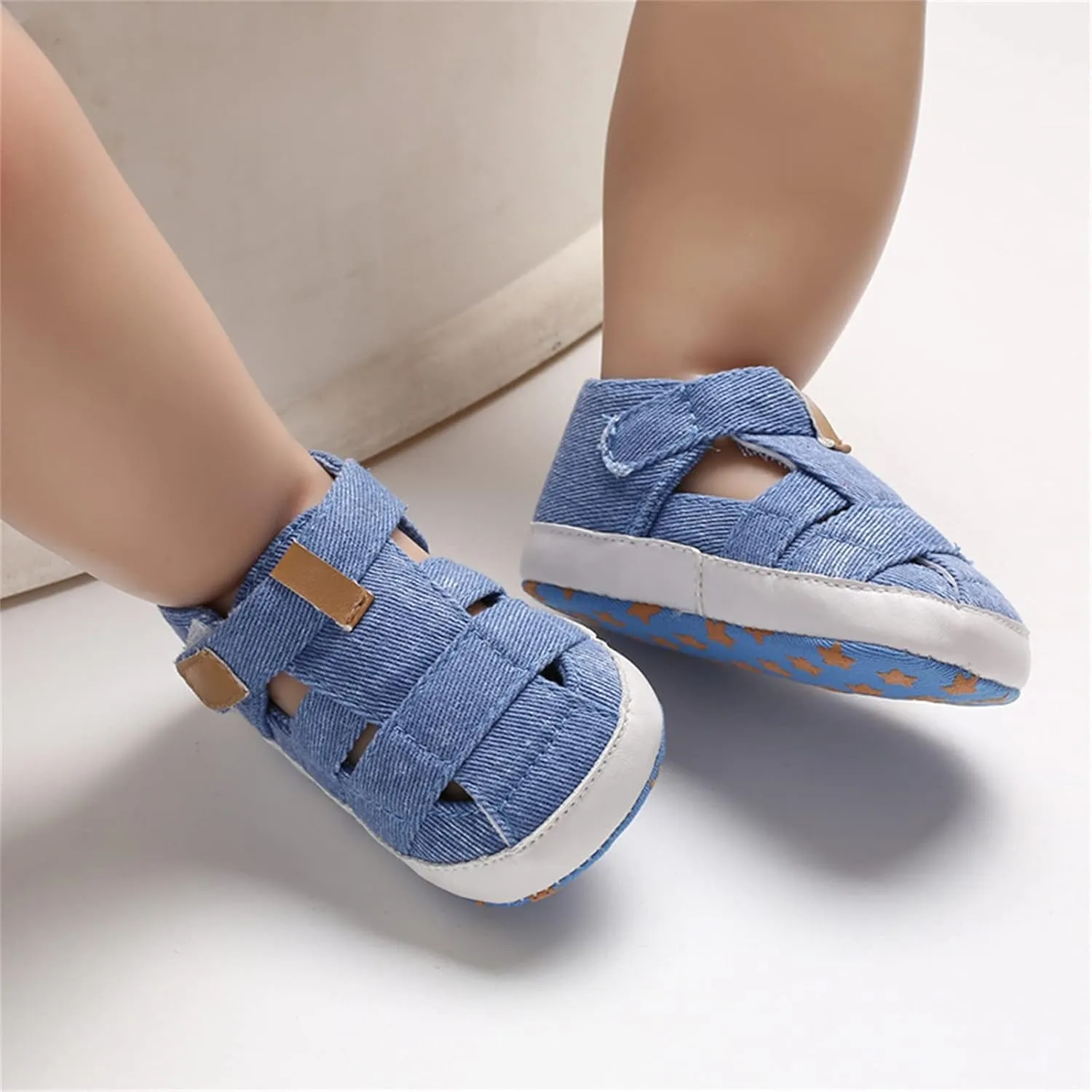 Infant Baby Boys Girls Summer Sandals Soft Sole Anti-Slip Newborn Toddler First Walkers Crib Athletic Shoes 0-18M