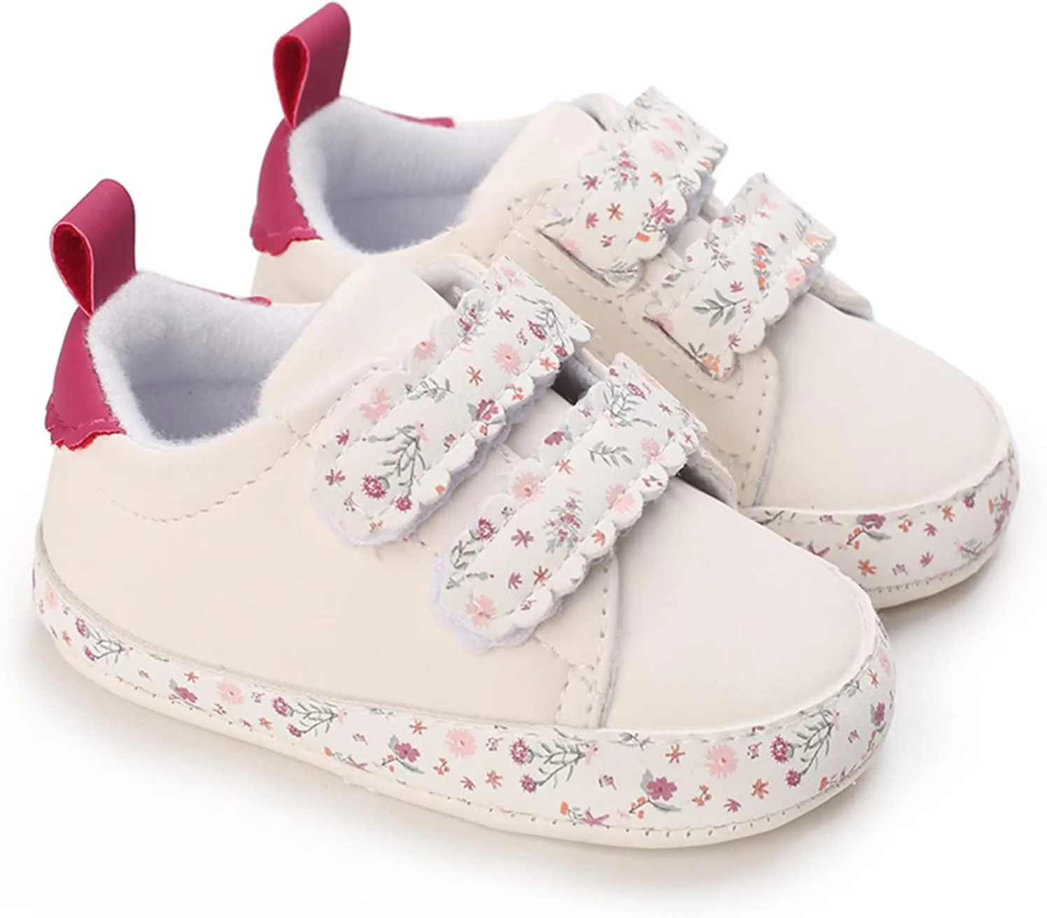 Infant Baby First Walking Shoes Toddlers Flat Bottom Non Slip Soft Sole Round Toe Comfortable Slip On Sports Shoes