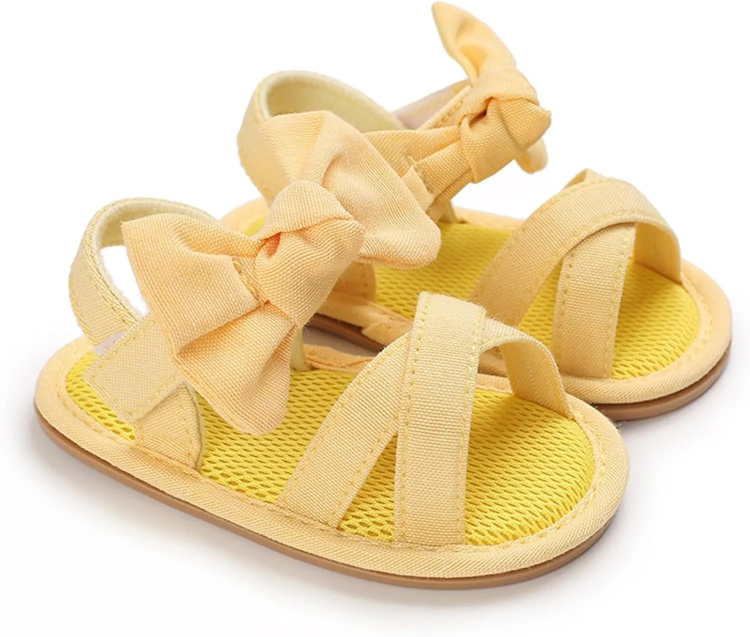 Infant Baby Girls Sandals Summer Bowknot Wedding Dress Flats Soft Sole Princess Shoes Cute Toddler First Walkers Dress Shoes