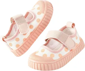 Infant Boys and Girls Sneakers Polka Dot Print Mesh Breathable Non Slip Design Outdoor Casual Shoes Shoes for Toddlers