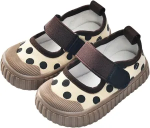 Infant Boys and Girls Sneakers Polka Dot Print Mesh Breathable Non Slip Design Outdoor Casual Shoes Shoes for Toddlers