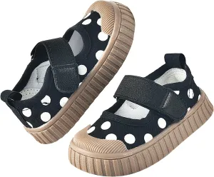 Infant Boys and Girls Sneakers Polka Dot Print Mesh Breathable Non Slip Design Outdoor Casual Shoes Shoes for Toddlers