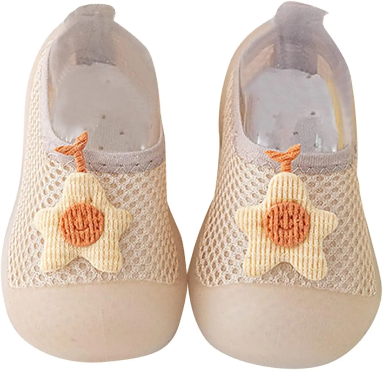 Infant Boys Girls Animal Print Cartoon Socks Shoes Toddler Mesh Floor Socks Non Slip Prewalker Shoes Rattle Shoes
