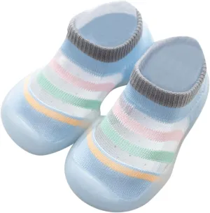 Infant Boys Girls Striped Prints Socks Shoes Breathable Mesh The Floor Socks Non Slip Toddler Baby Shoes