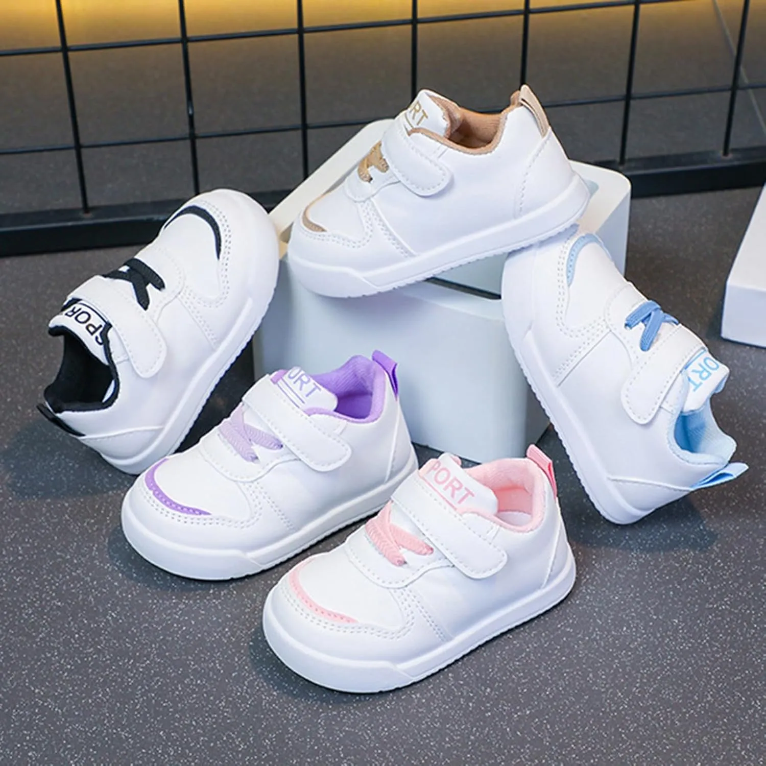 Infant Non Slip Sneakers Baby Boy Girl Toddler Breathable Lightweight Non-Slip Soft Sole First Toddler Boy Canvas Shoes