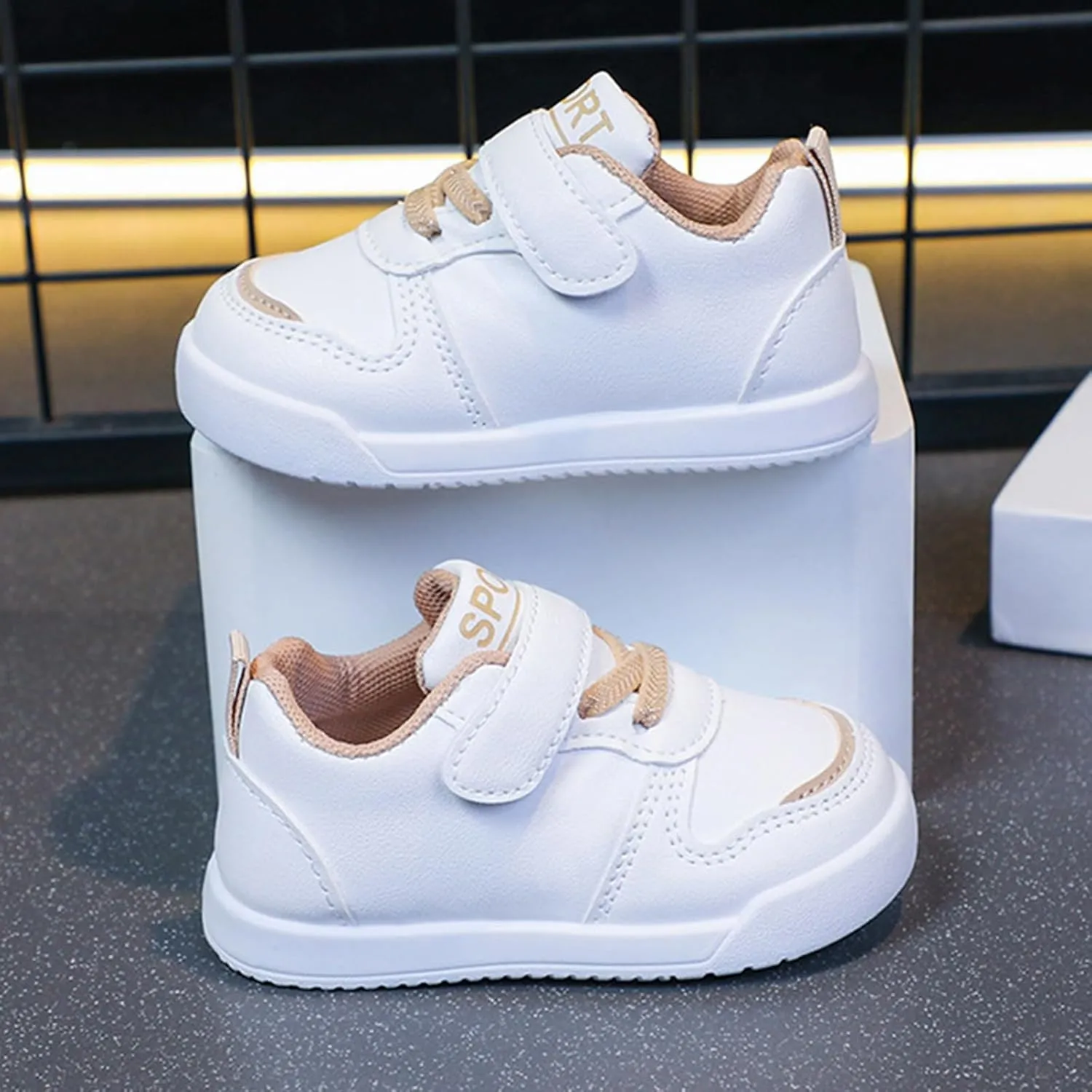 Infant Non Slip Sneakers Baby Boy Girl Toddler Breathable Lightweight Non-Slip Soft Sole First Toddler Boy Canvas Shoes