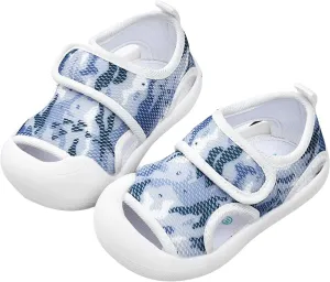Infant Toddler Baby Girls Boys Shoes Sandals First Walking Shoes Soft Sole Breathable Flat Shoes Summer (Blue, 6 Infant)