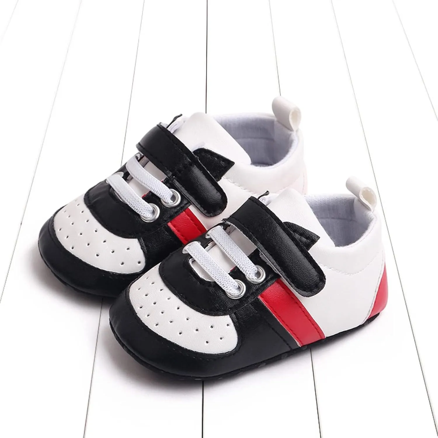 Infant Toddler Color Matching Prewalker Sneakers Baby Boys Girls Anti-Slip Soft Sole Lightweight First Step Shoes