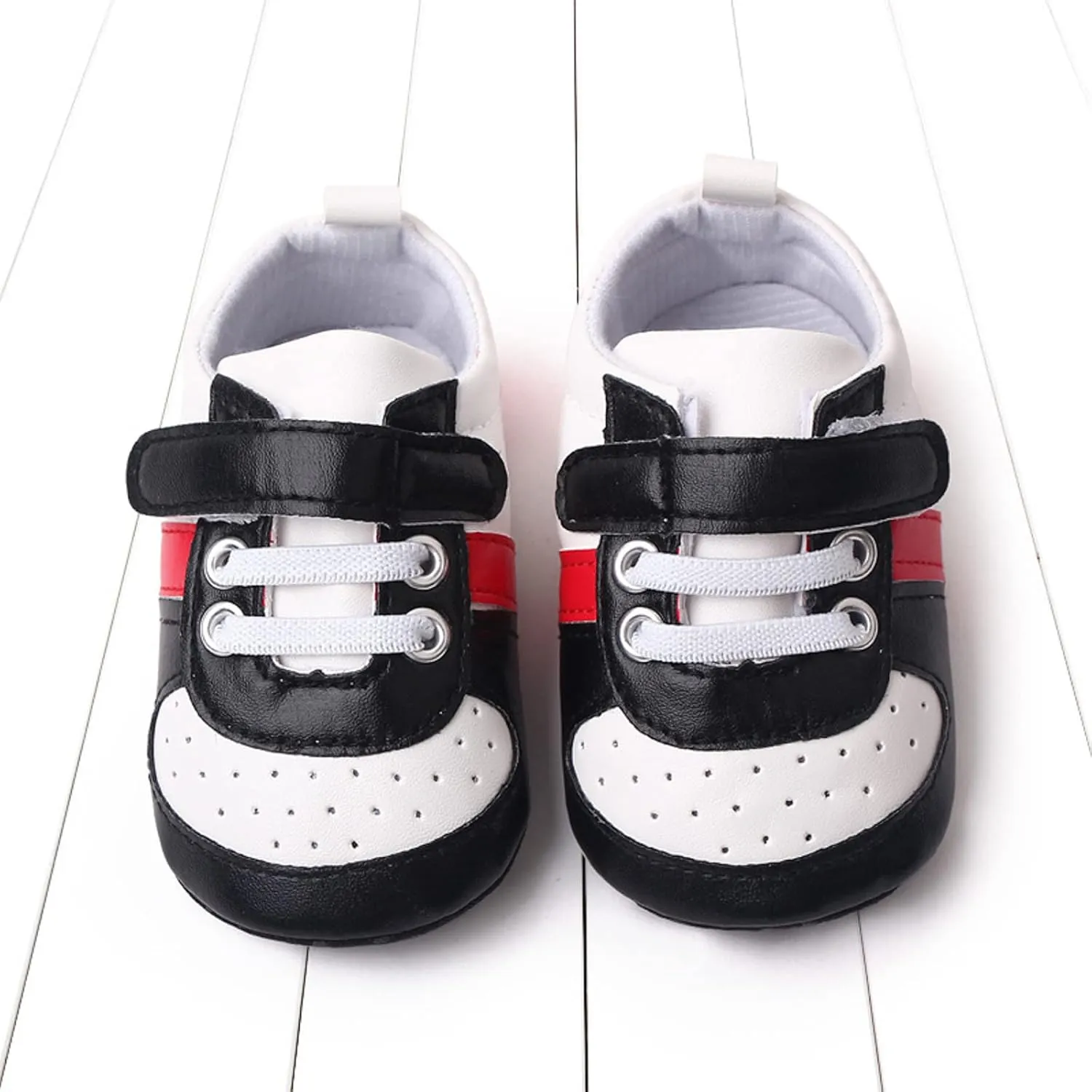 Infant Toddler Color Matching Prewalker Sneakers Baby Boys Girls Anti-Slip Soft Sole Lightweight First Step Shoes