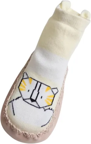 Infant Toddler Shoes Soft Sole Toddler Shoes Cartoon Animal Print Non Slip Indoor Shoes for Toddlers