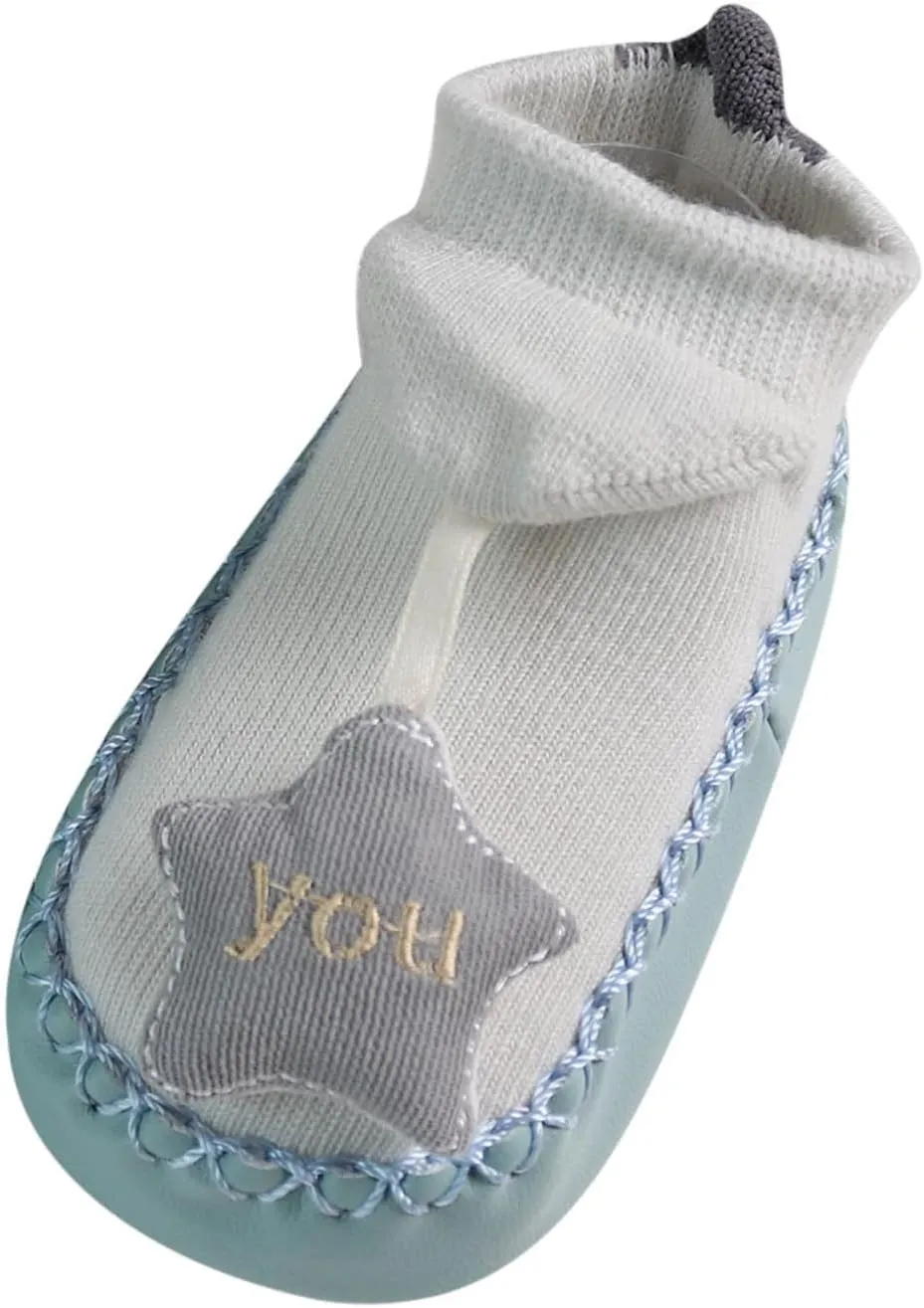Infant Toddler Shoes Soft Sole Toddler Shoes Star Decoration Non Slip Breathable Socks Infant Dress (White, 6 Months)