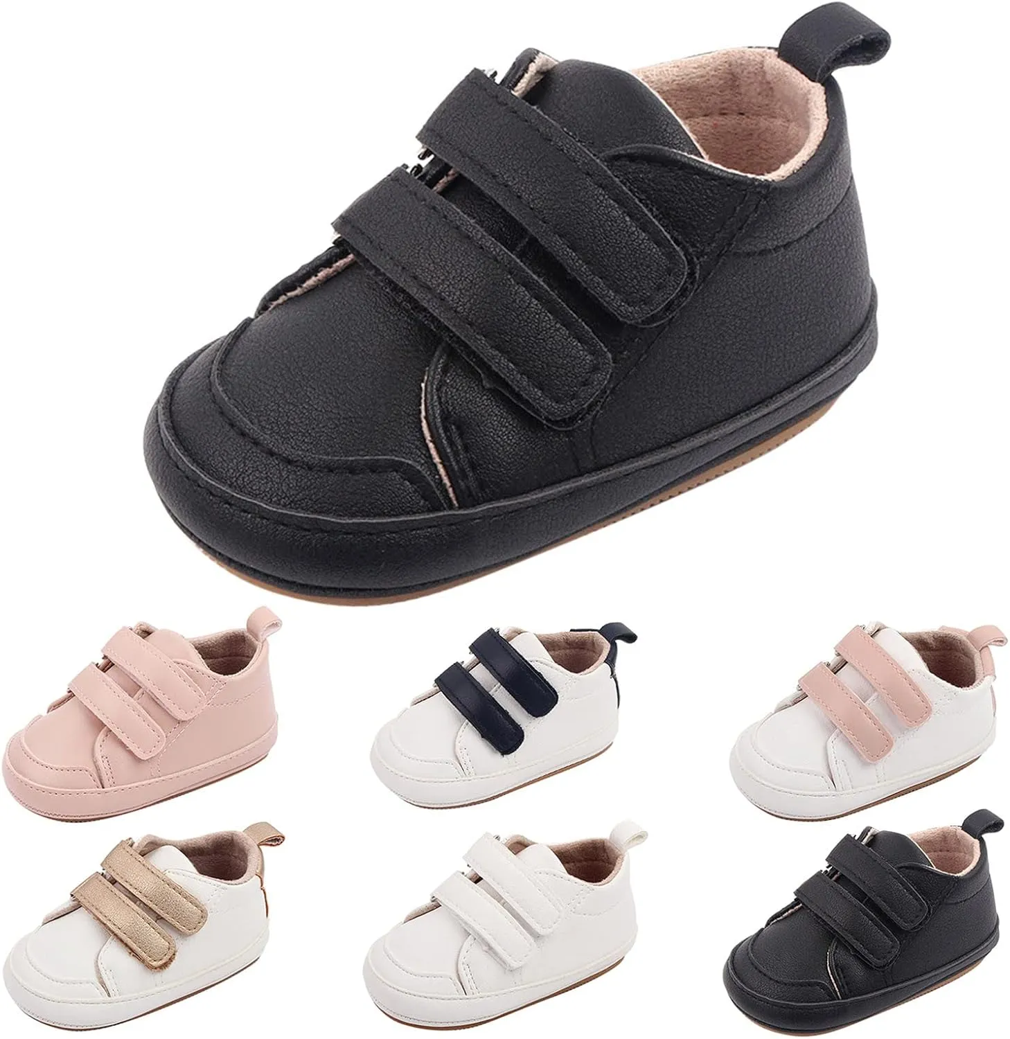 Infants Toddler Shoes Boys Girls Flat Bottom Soft Soles Lightweight Anti Slip Sports Sneakers Baby First Step Shoes