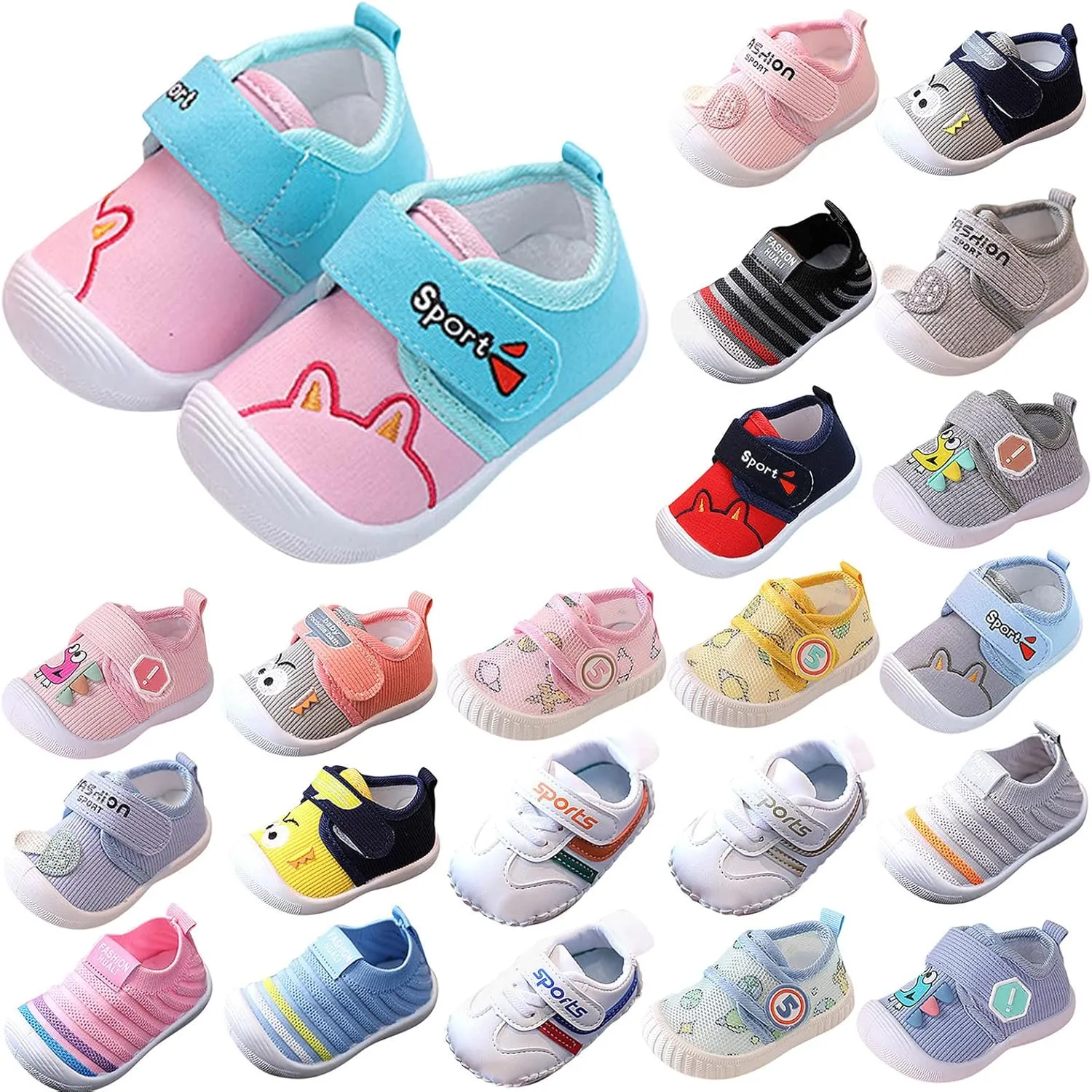 JINCAIHONG Baby Walking Shoes Boys Girls Breathable Barefoot Sneakers Lightweight Non Slip Footwear for Infants