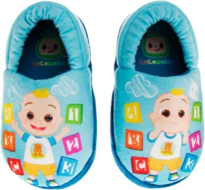Josmo Cocomelon Toddler slippers - house shoes for boys girls warm plush bed moccasins slippers cocomelon shoes (toddler/little kid) size 5/6-11/12