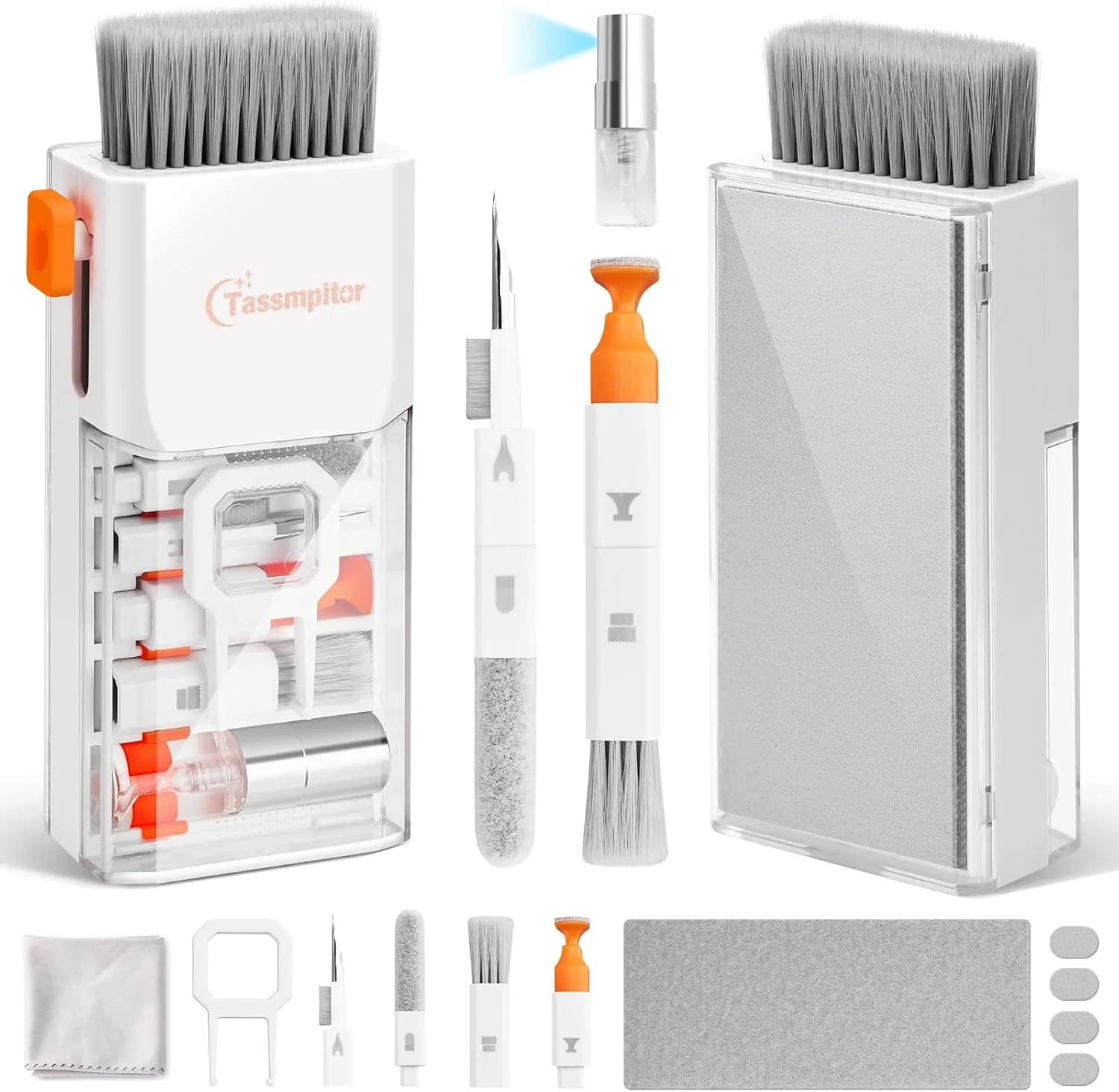 Keyboard Cleaner Laptop Cleaning Kit, All-in-One Keyboard Cleaning Kit, Laptop Cleaner Tool for MacBook iPad iPhone Computer, Portable Electronics Brush Tool for Tablet PC Camera Lens Earbuds Monitor