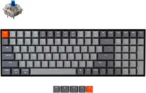 Keychron K4 96% Layout 100 Keys Wireless Bluetooth 5.1/Wired USB Mechanical Gaming Keyboard with Gateron G Pro Blue Switch White LED Backlight N-Key Rollover for Mac Windows PC-Version 2