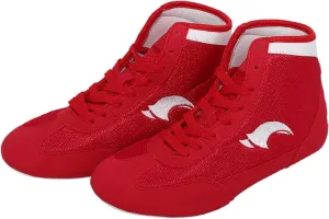 Kids Boys Boxing Shoes Lace-up High Top Training Wrestling Shoes for Boys Competition Training Shoes Youth