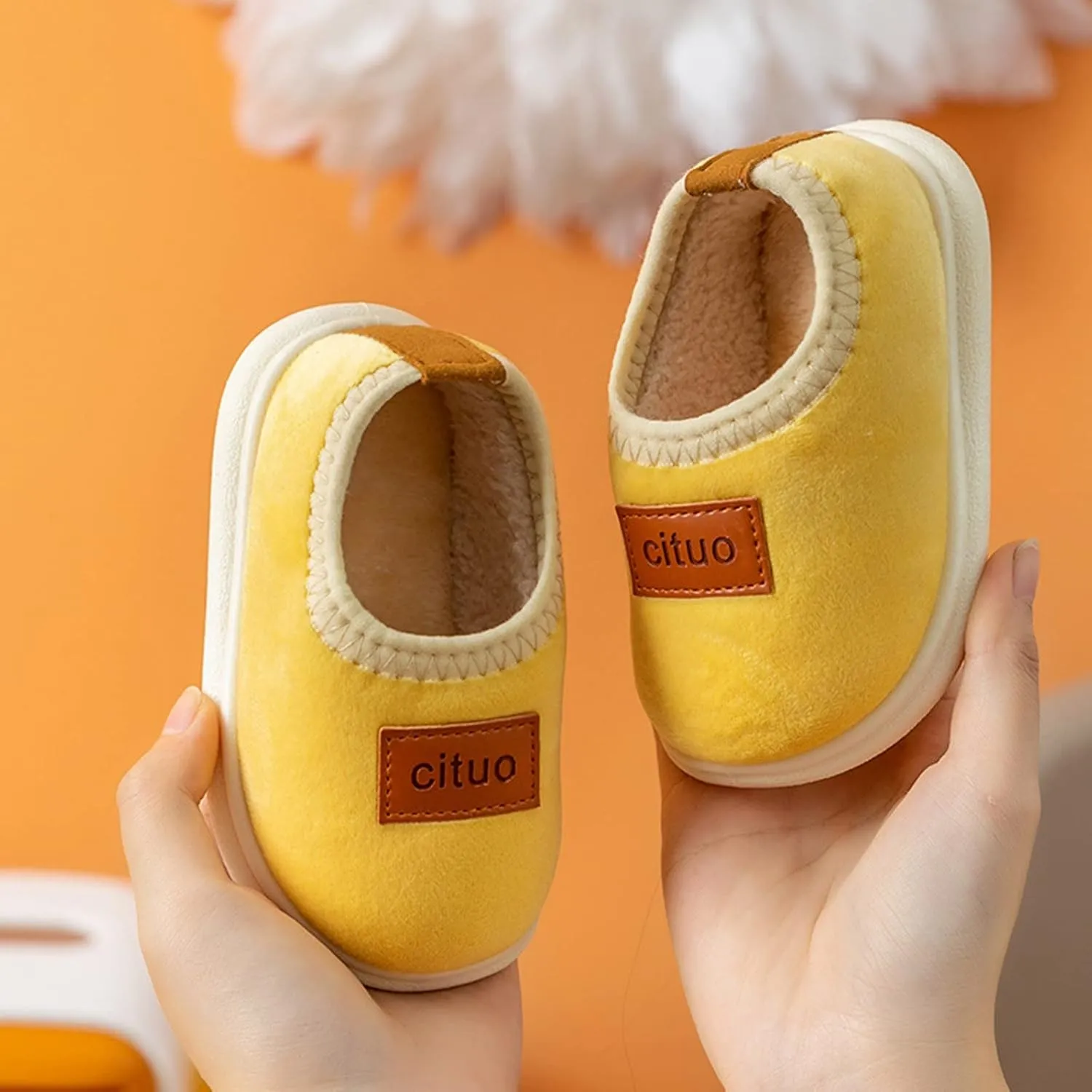 Kids Cotton Sneakers Childrens Girl Cotton Shoes Solid Color Fashion Soft Sole Winter Warm Baby Boy Walking Shoes
