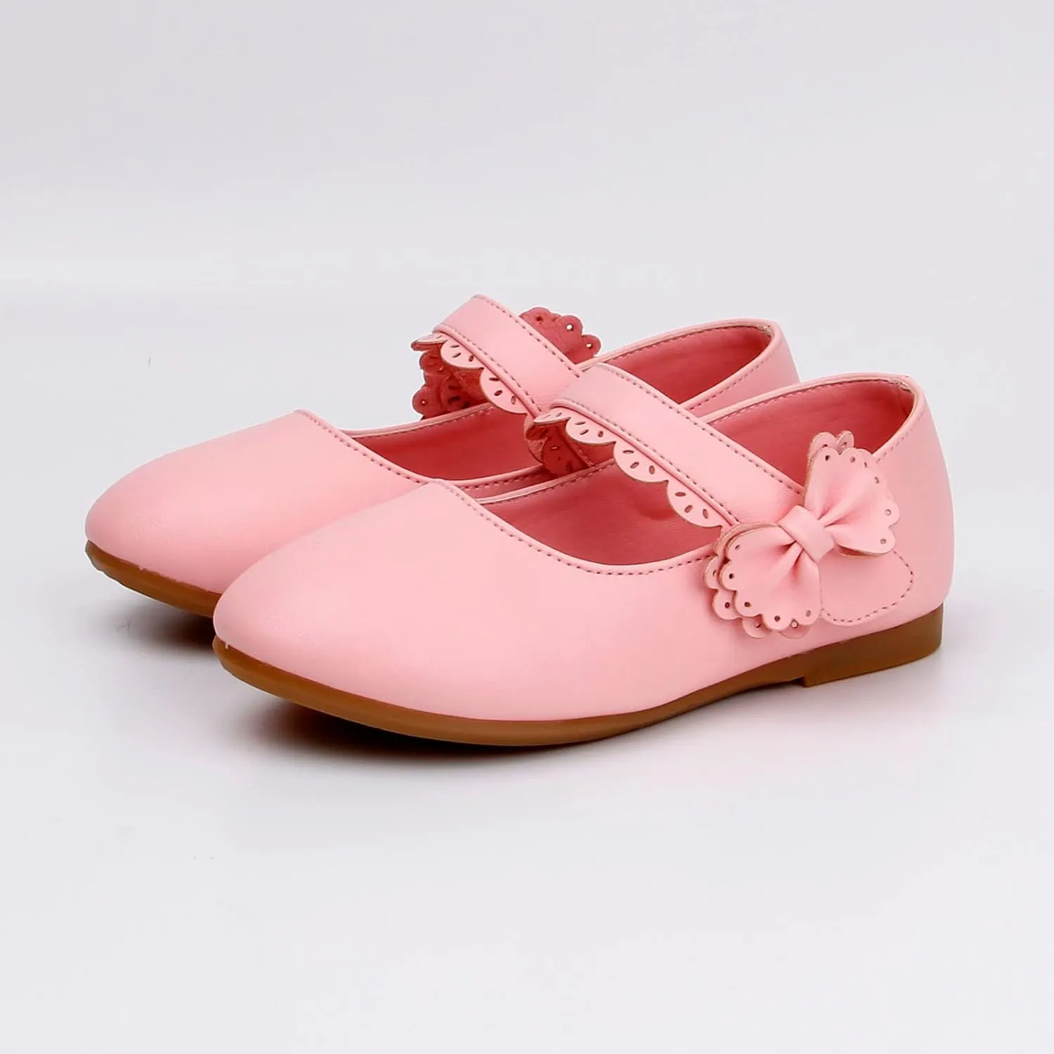 Kids Mary Jane Shoes Toddler Girls Anti-Slip Rubber Soft Sole Closed Toe Flat Wedding High Tops Baby Girl