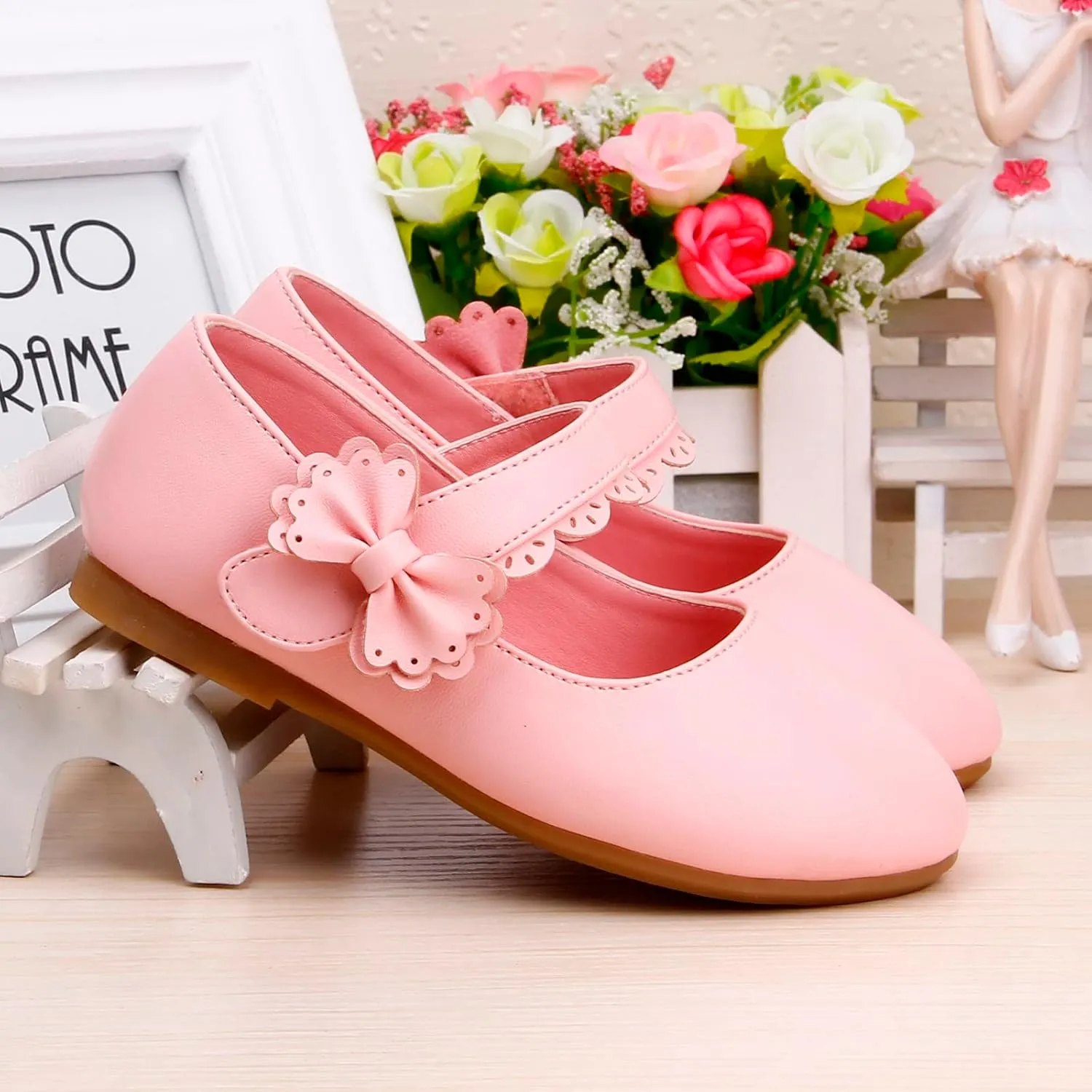 Kids Mary Jane Shoes Toddler Girls Anti-Slip Rubber Soft Sole Closed Toe Flat Wedding High Tops Baby Girl