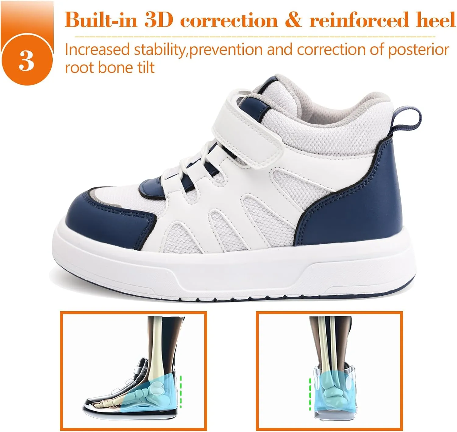Kids Orthopedic AFO Shoes with Ankle and Arch Support for Girls and Boys