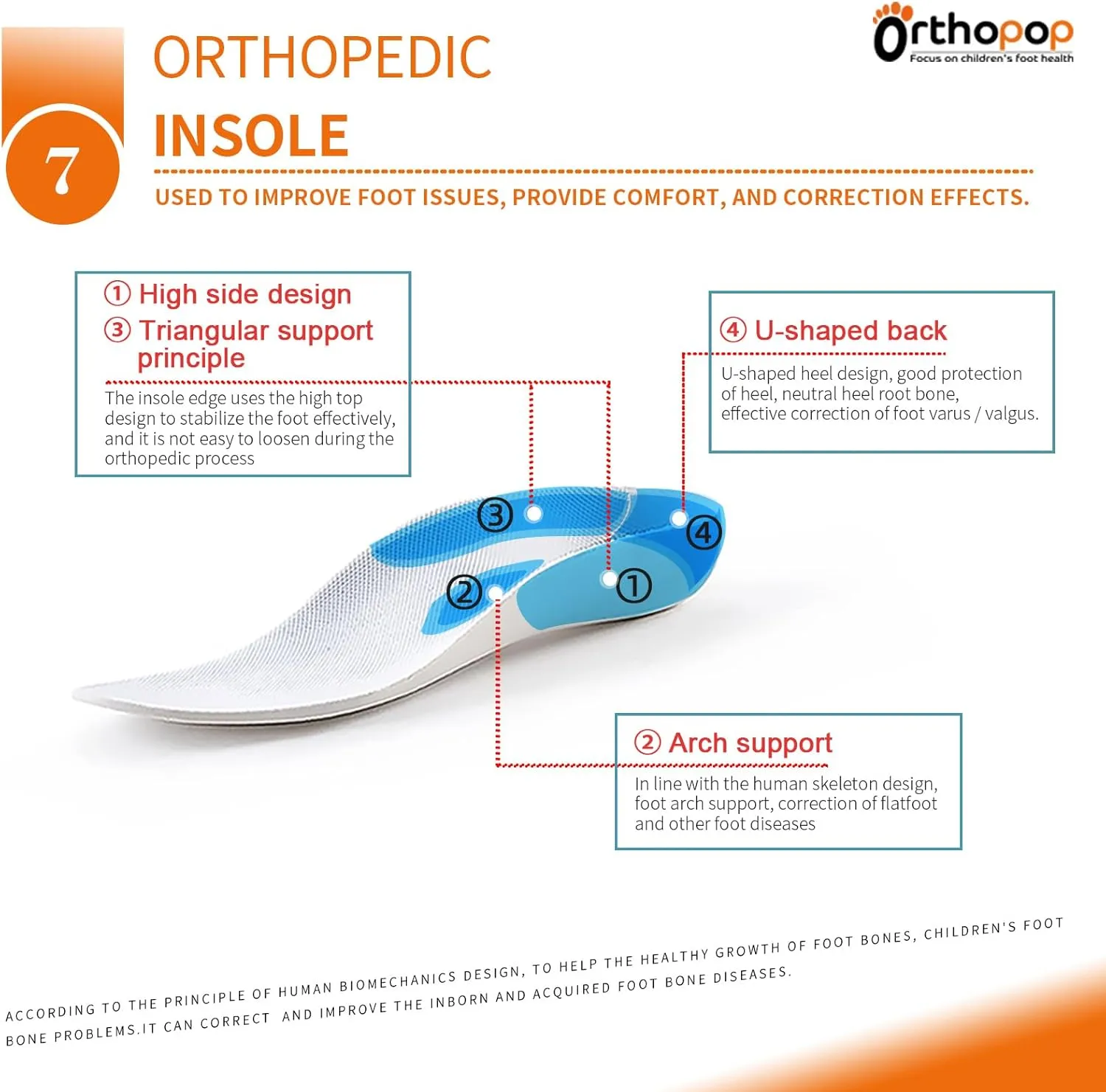 Kids Orthopedic AFO Shoes with Ankle and Arch Support for Girls and Boys