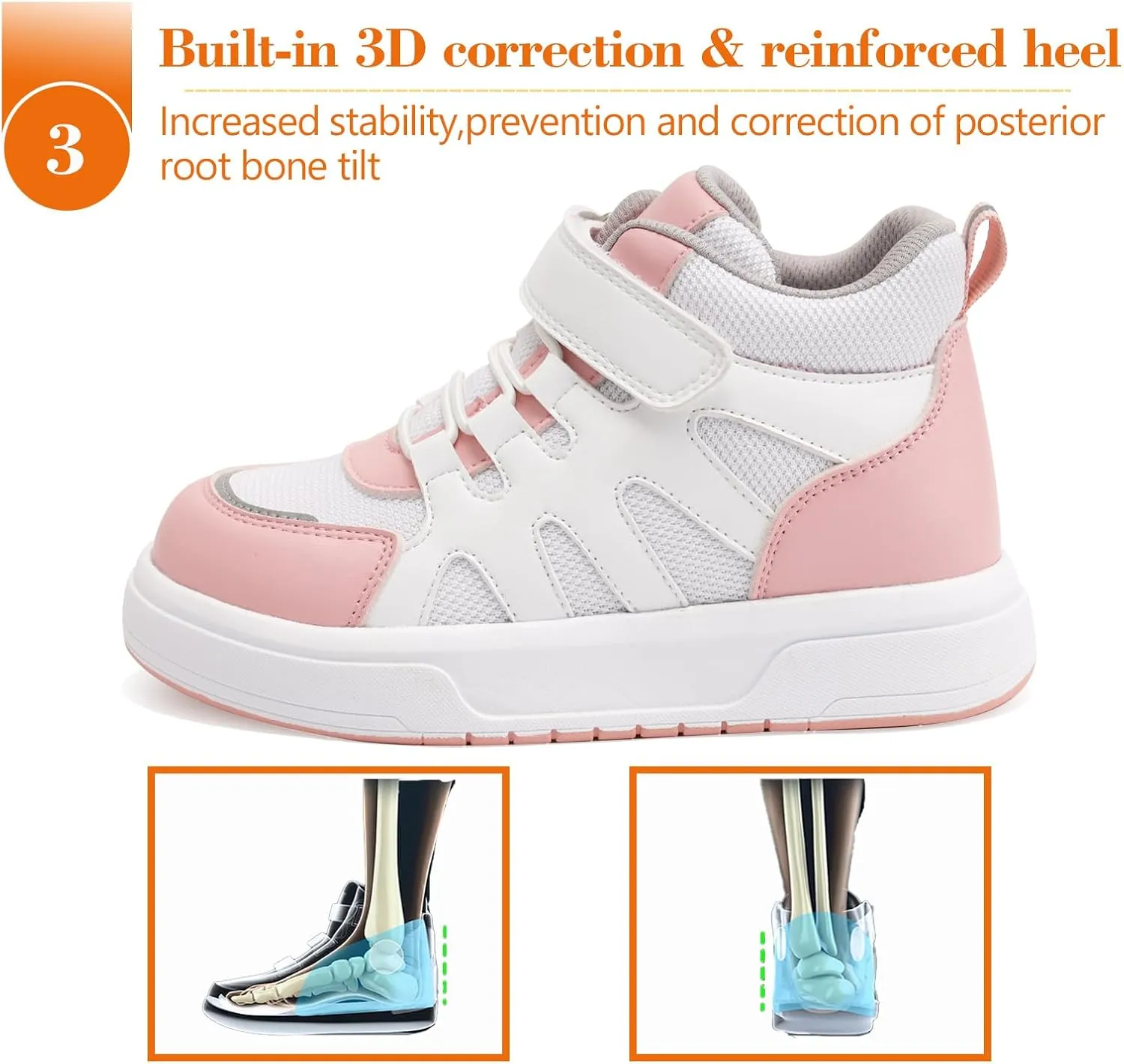 Kids Orthopedic AFO Shoes with Ankle and Arch Support for Girls and Boys