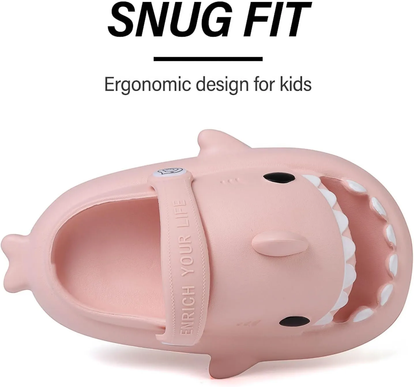 Kids Shark Slides, Shark Slippers for Kids Boys Girls, Cloud Pillow Slides with Thick Sole, Soft, Non-slip