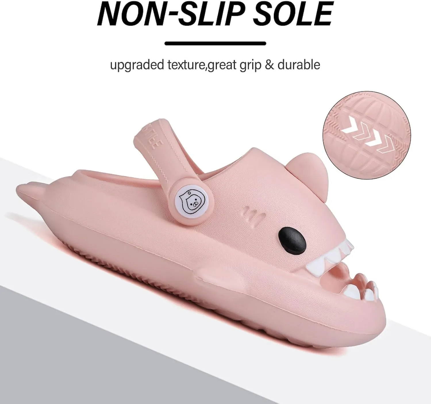 Kids Shark Slides, Shark Slippers for Kids Boys Girls, Cloud Pillow Slides with Thick Sole, Soft, Non-slip