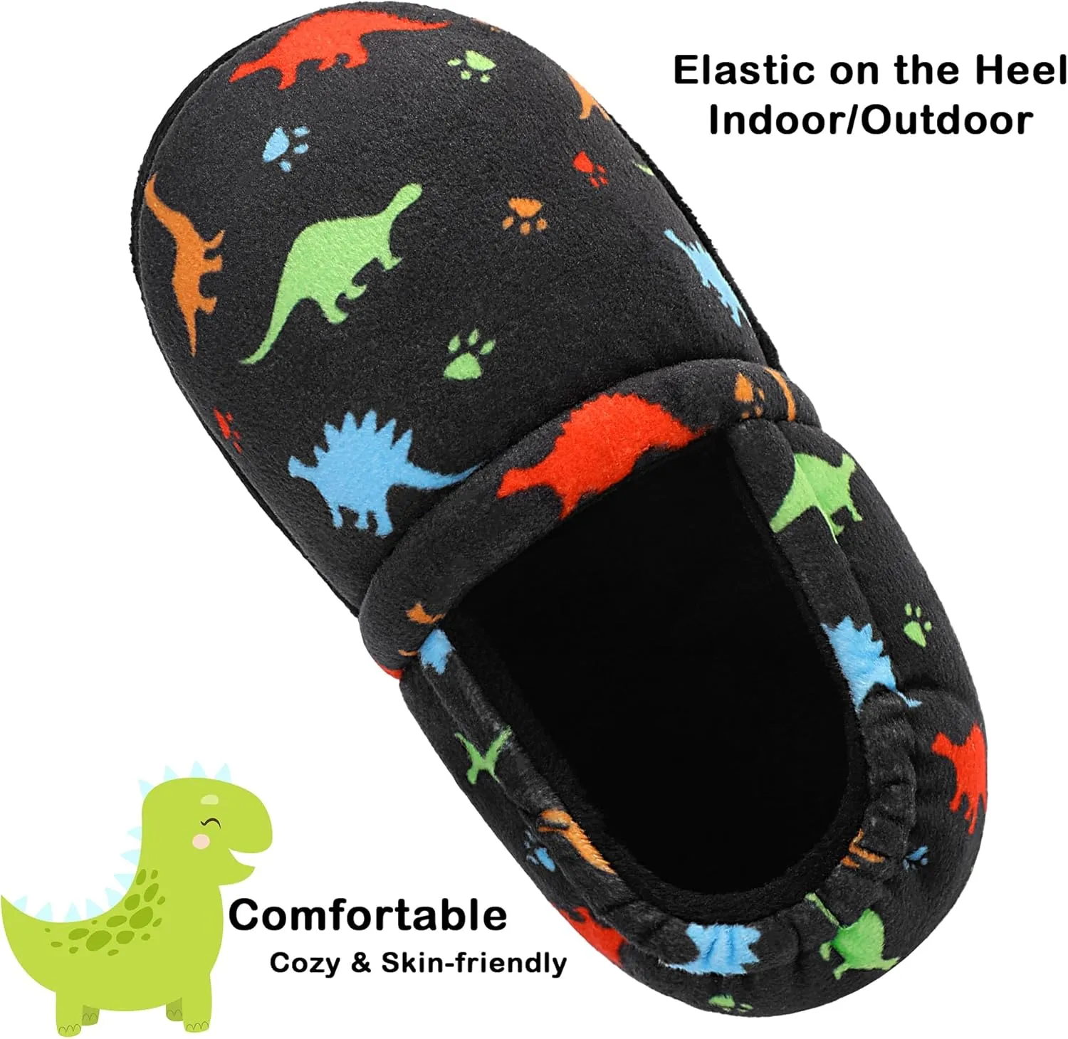 Kids Slippers Boys House shoes Anti Skid Bedroom Dinosaur