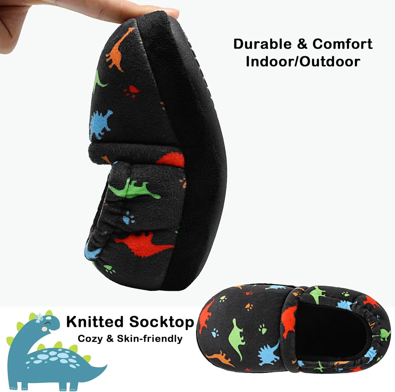 Kids Slippers Boys House shoes Anti Skid Bedroom Dinosaur