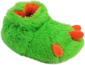 Kids/Boys/Girls Claw Foot Indoor House Slipper/Shoes Costume (Toddler/Little Kid) - Green (3 M US Toddler)