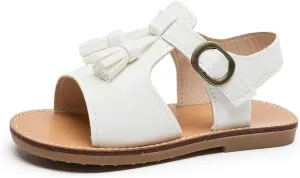 Komfyea Girl Summer Cute Wrap Toe Toddler Soft Flower Flat Beach Sandal Shoes