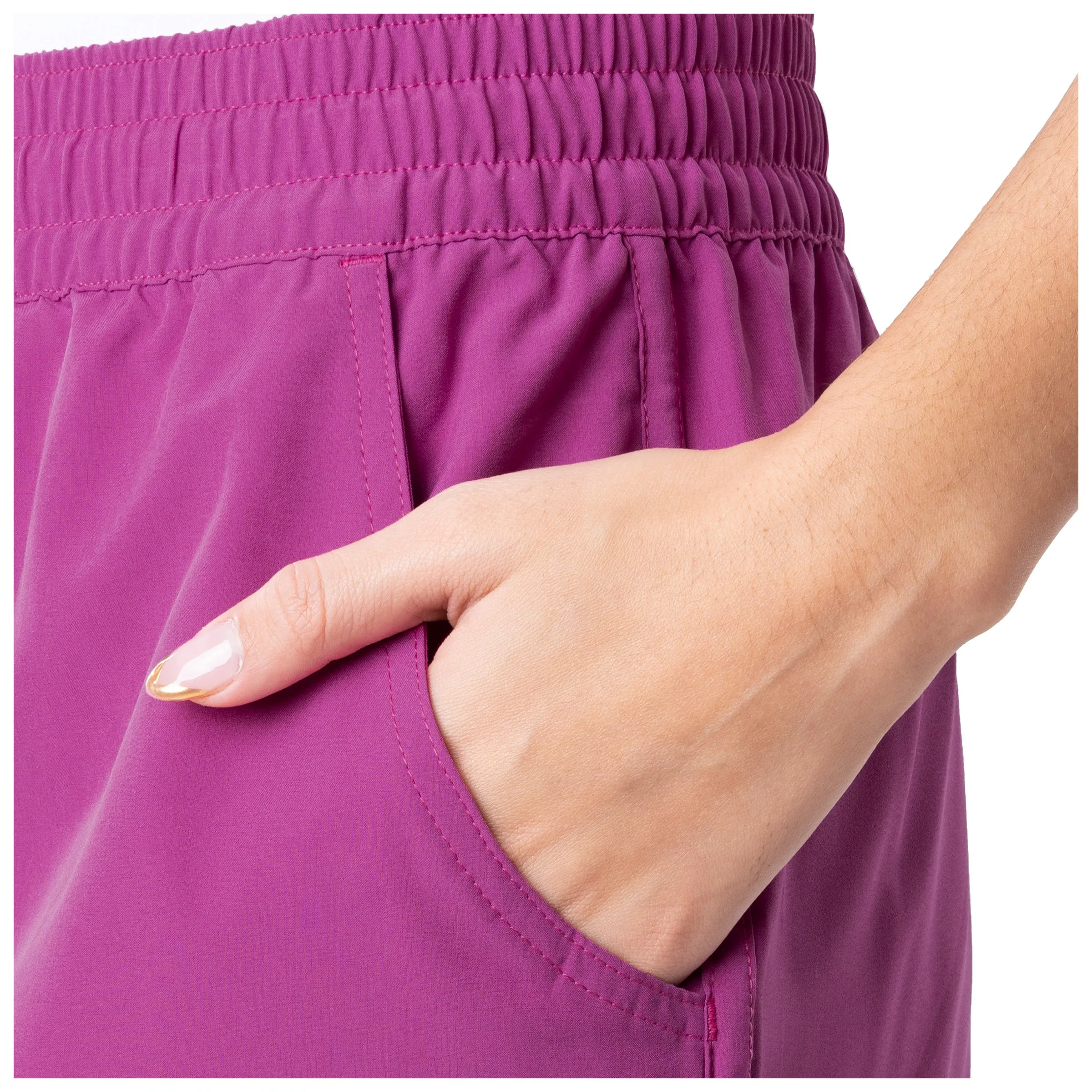 Ladies Pink Solid Short