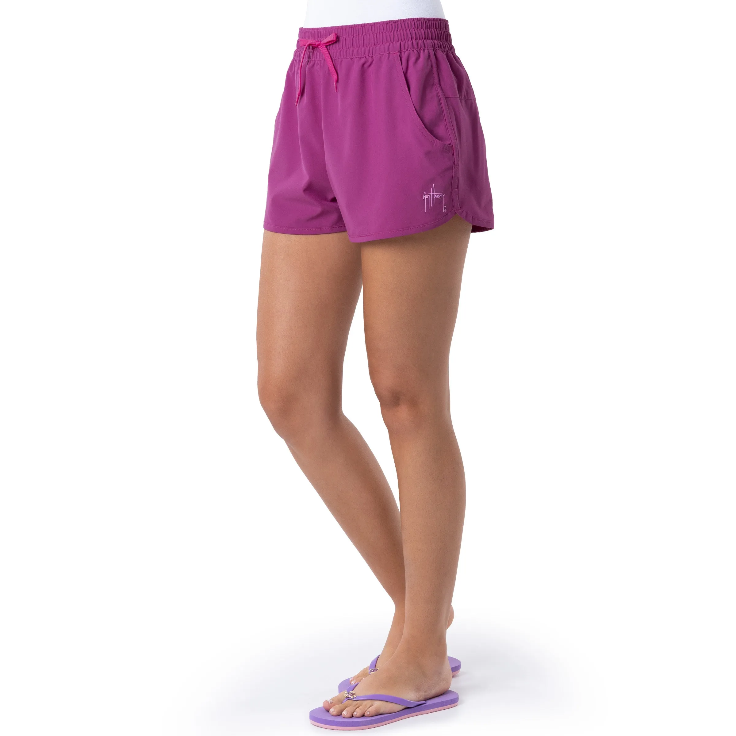 Ladies Pink Solid Short