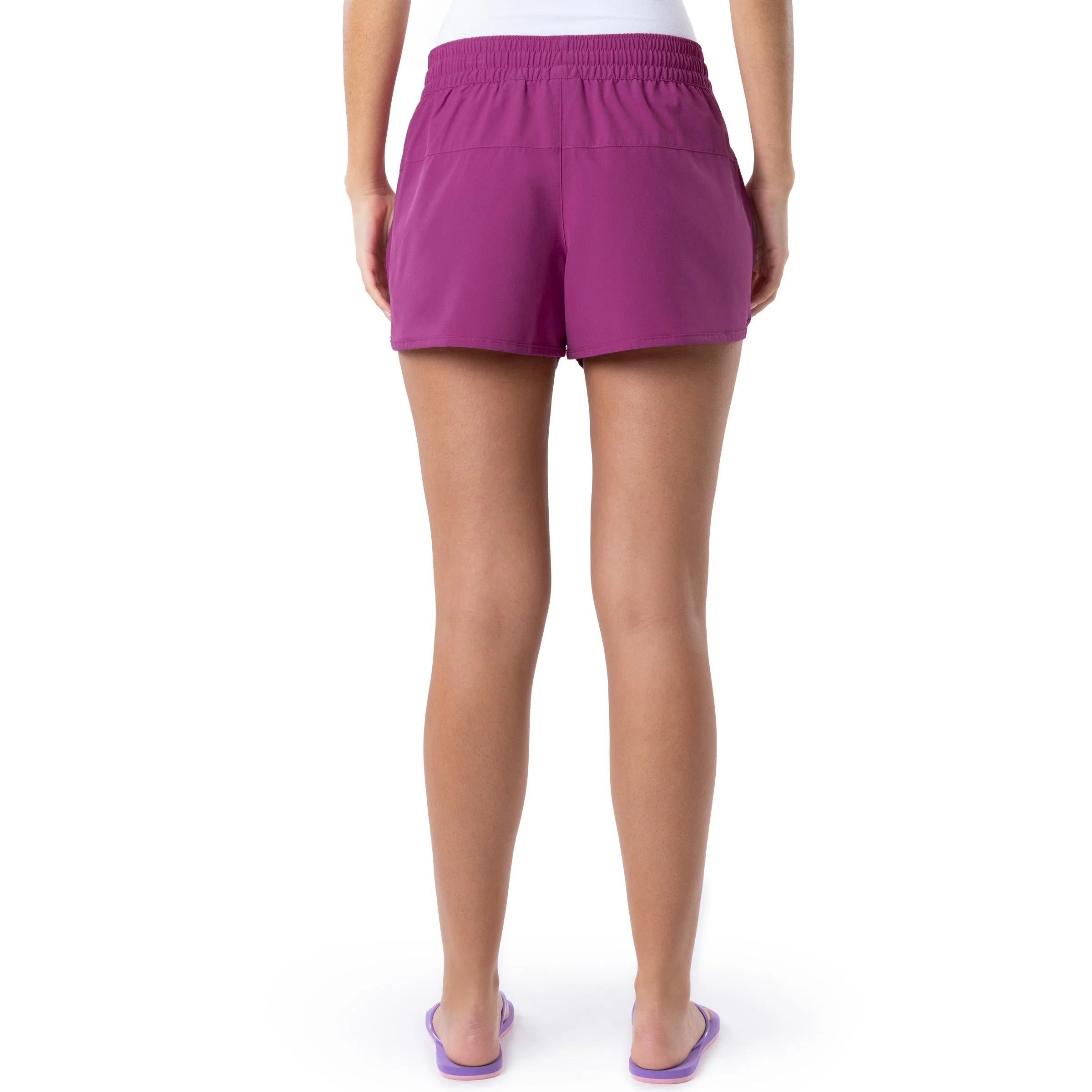 Ladies Pink Solid Short