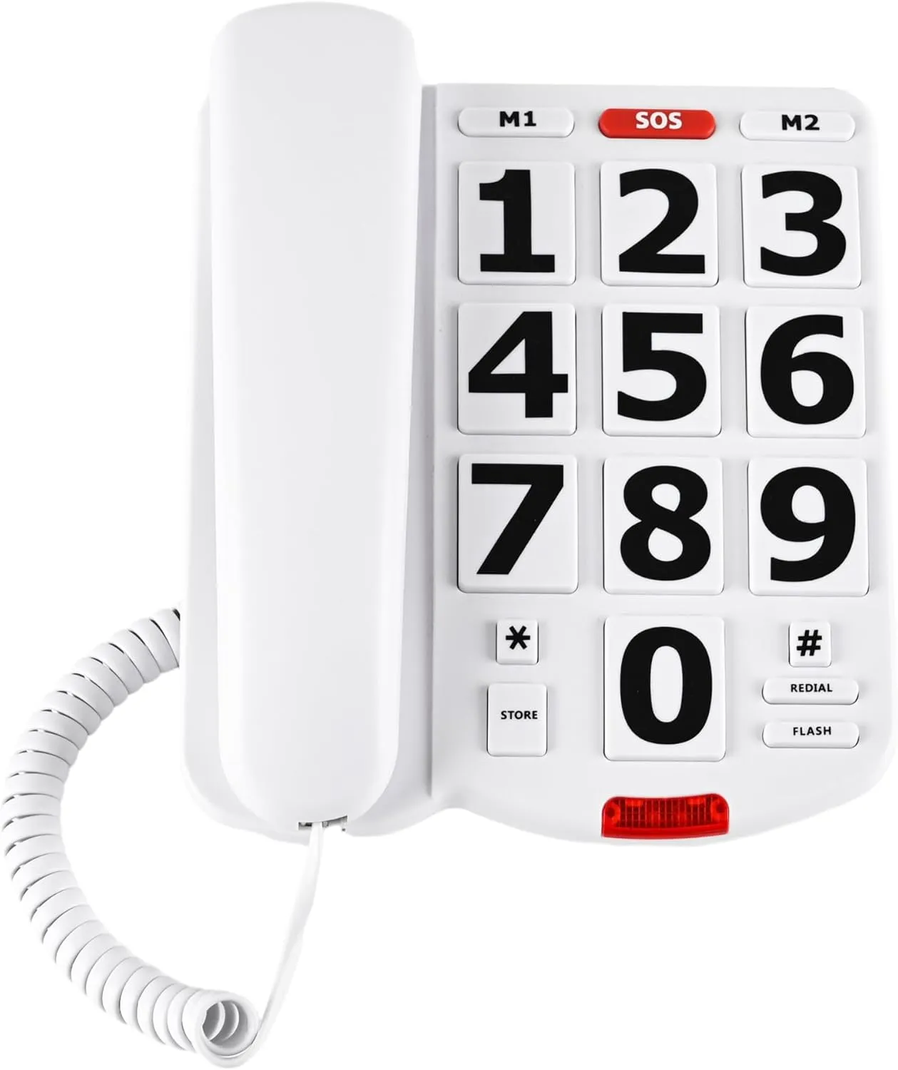 Large Button Phones for Seniors, Land Line Phones for Elderly - Big Button Home Telephone for the Visually Impaired, 110dB  Amplified Ringer & 90dB  Handset Volume for the Hearing Impaired House Phone