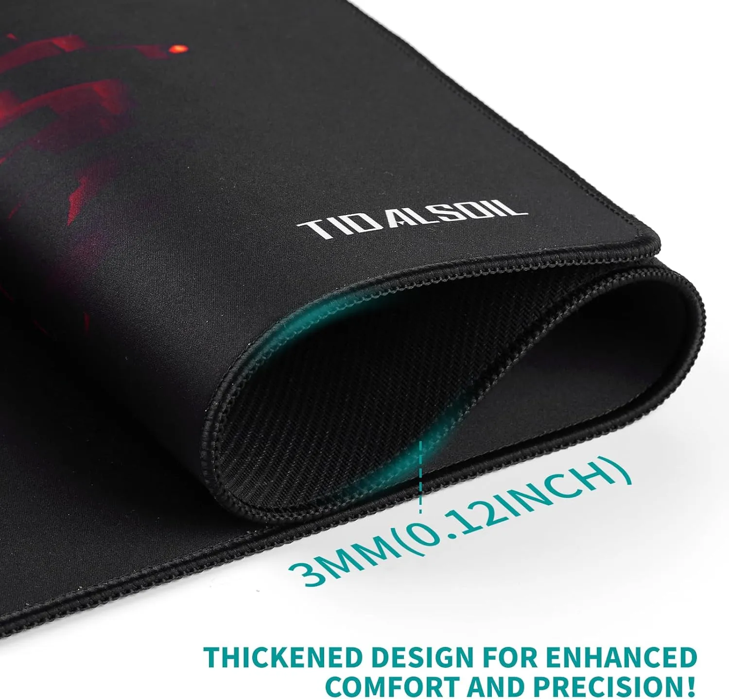 Large Gaming Mouse Pad 35.4 x 15.7 Inch  Oversized Extended Desk Pad with Non-Slip Base, Stitched Edges Mousepad, Smooth Surface for Keyboard, Mouse, Office, Gaming and Work