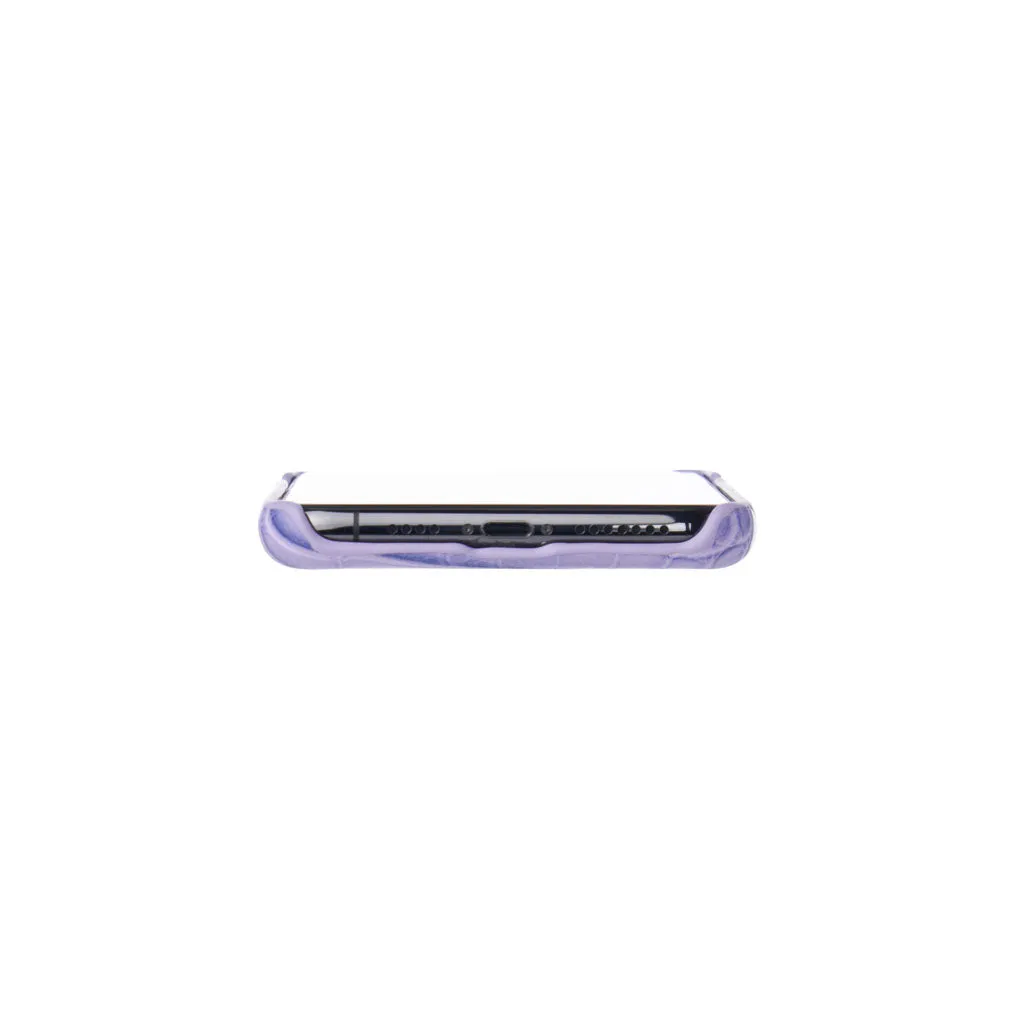 Lavender Faux Crocodile iPhone Case