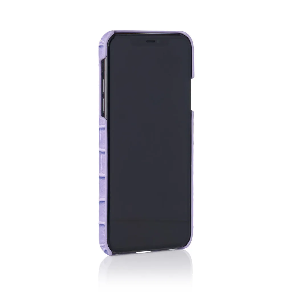 Lavender Faux Crocodile iPhone Case