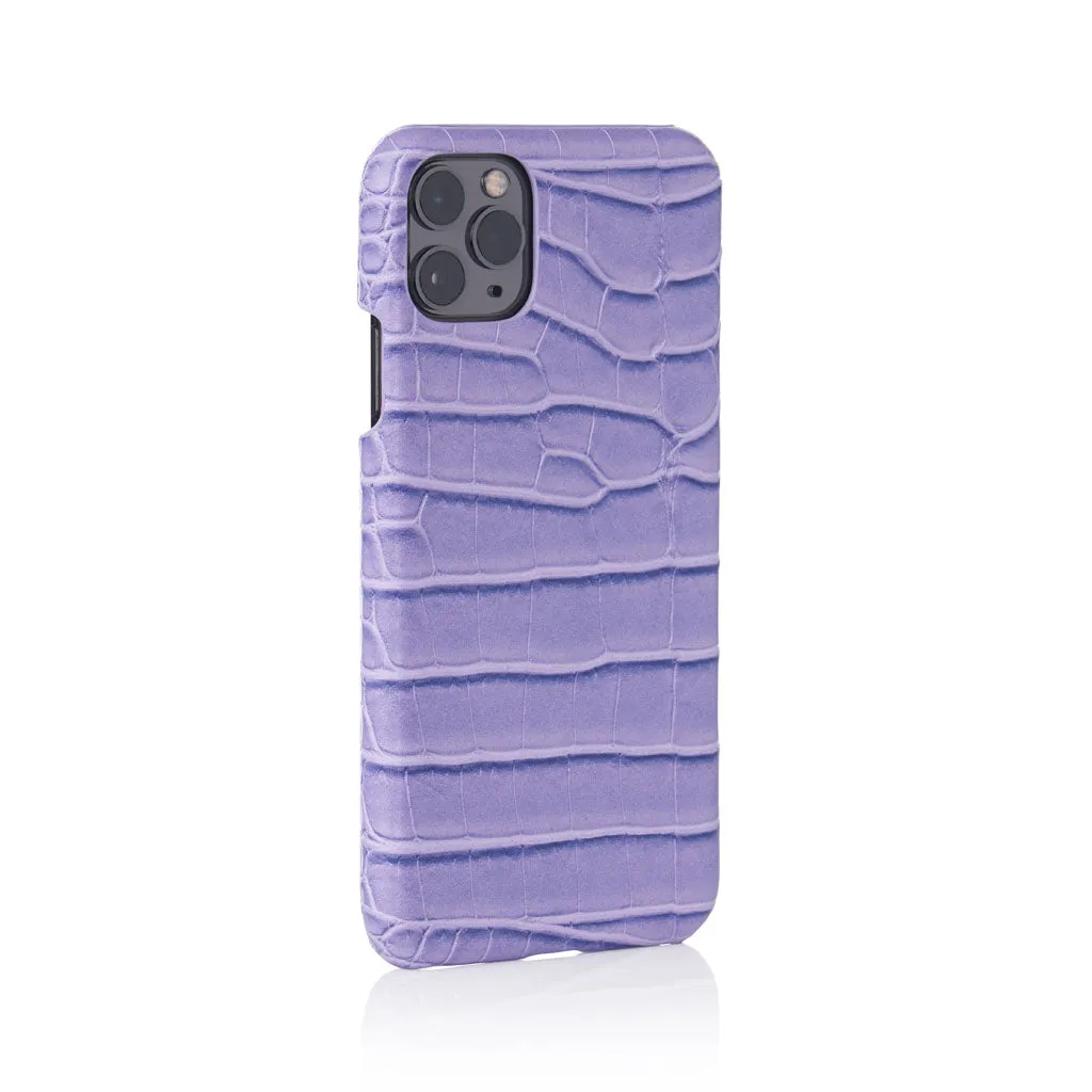 Lavender Faux Crocodile iPhone Case