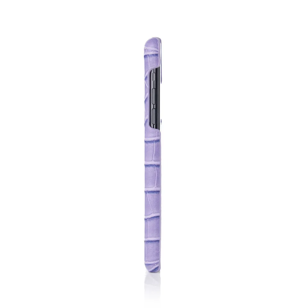 Lavender Faux Crocodile iPhone Case