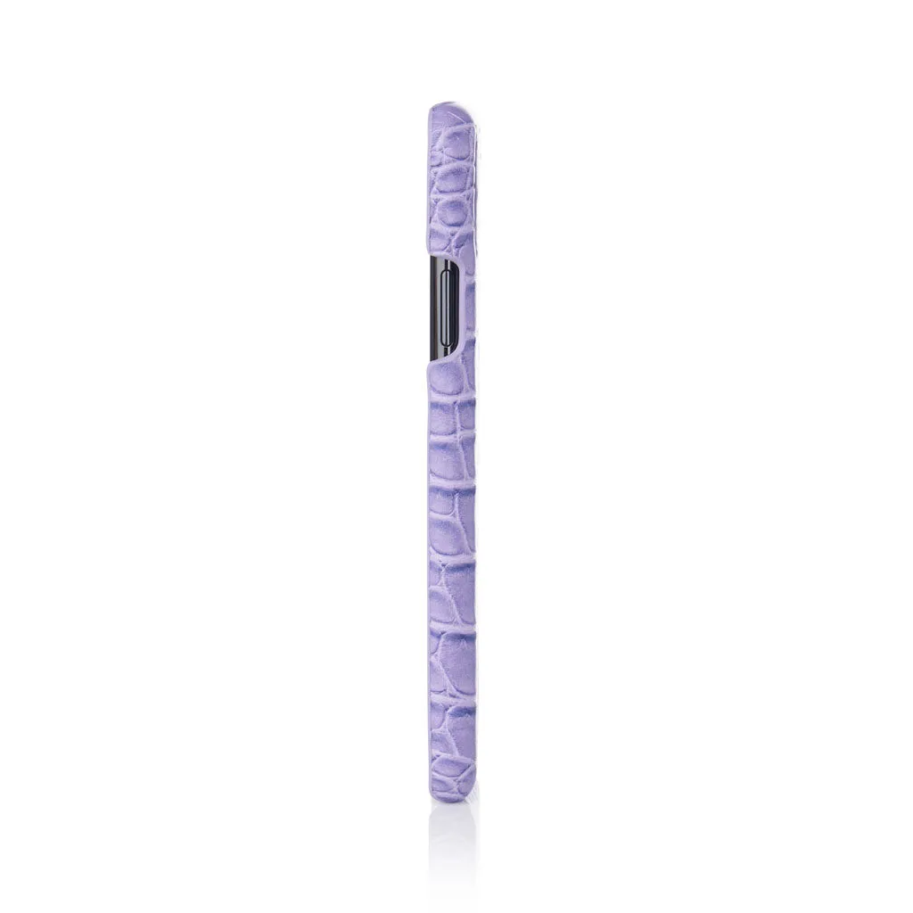 Lavender Faux Crocodile iPhone Case