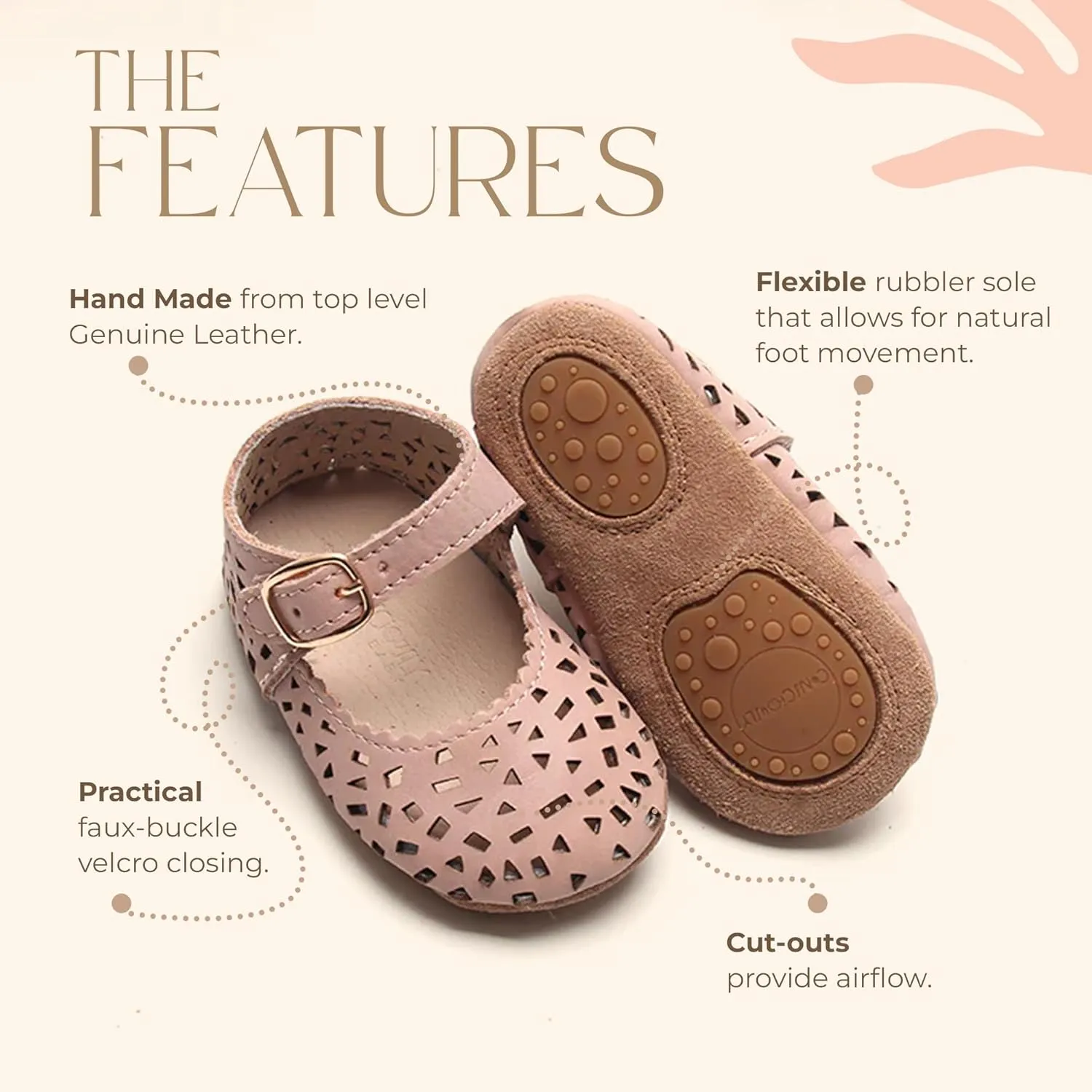 Leather Boho Mary Janes - Soft Sole