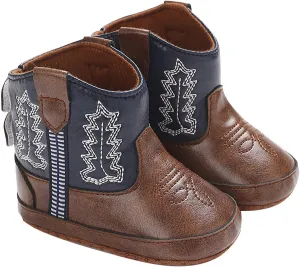 Leather Western Boots Cowboy Bootie Soft Sole Non Slip Shoes for Baby Infant Toddler Girls Boys Casual Shoes Toddler