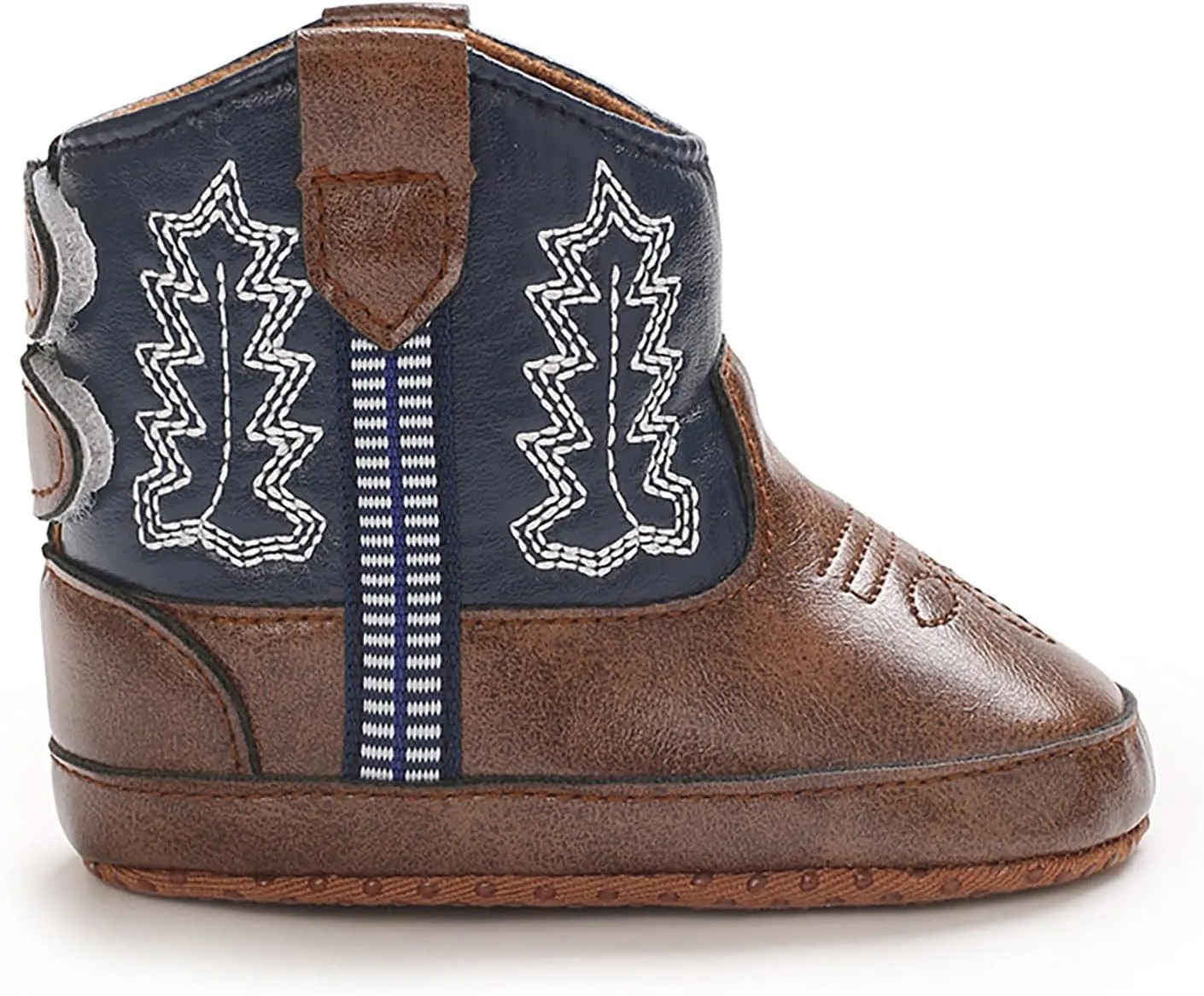 Leather Western Boots Cowboy Bootie Soft Sole Non Slip Shoes for Baby Infant Toddler Girls Boys Casual Shoes Toddler