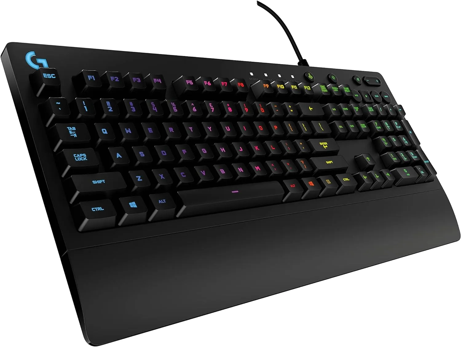 Logitech G213 Prodigy Gaming Keyboard, LIGHTSYNC RGB Backlit Keys, Spill-Resistant, Customizable Keys, Dedicated Multi-Media Keys  Black