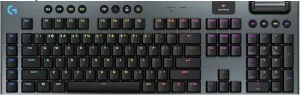 Logitech G915 X Lightspeed Wireless Mechanical Gaming Keyboard, Double-Shot PBT Keycaps, Fully Programmable Keys, RGB Backlit Mac/PC Gaming Keyboards, Aluminum Finish, GL Linear Switches, Black