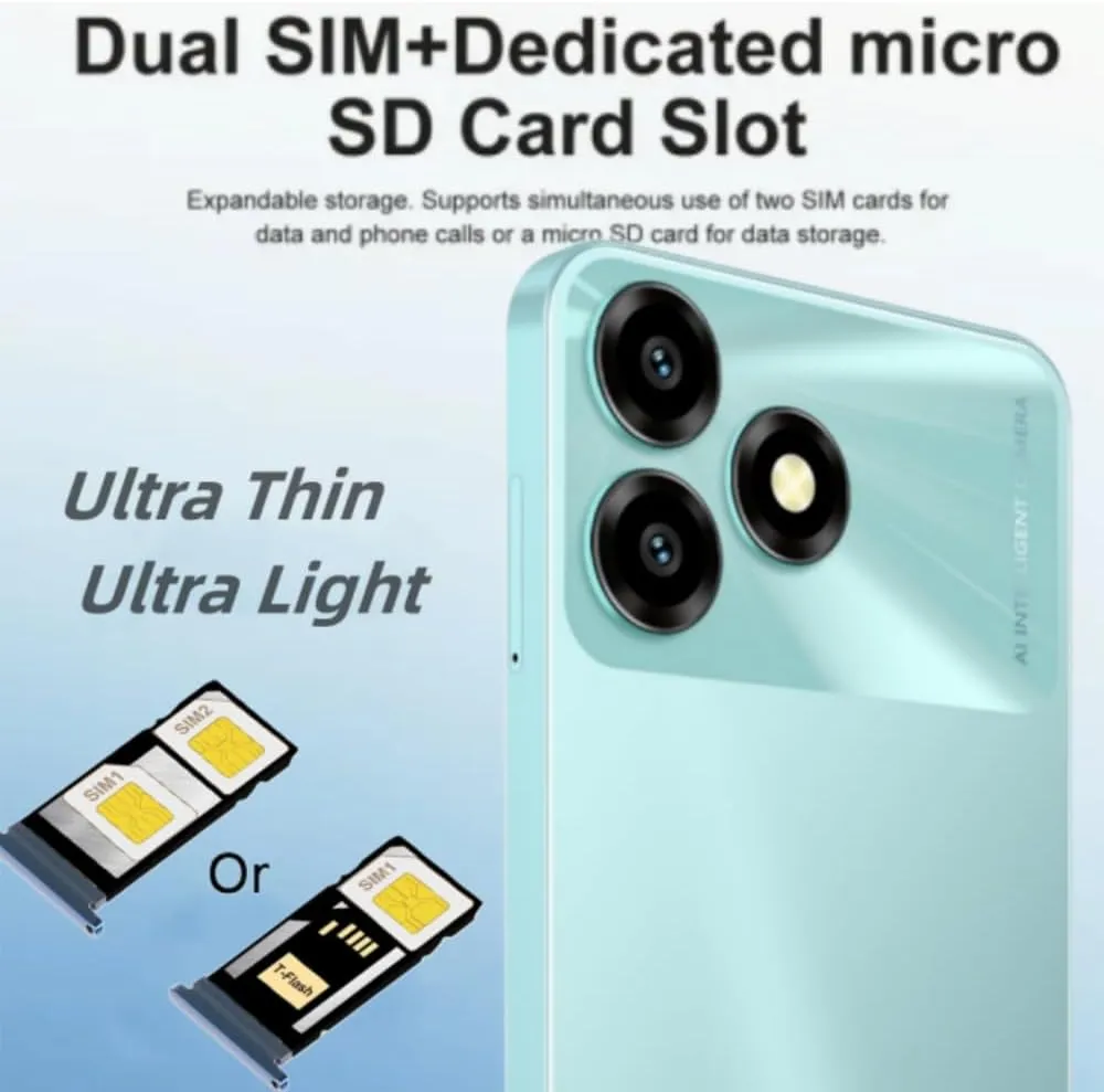 Mobile Phones H88 | Unlocked Android Cell Phones | 6.52" Display | Unlocked for T-Mobile More | 8GB 64GB/TF 1TB | 4000 mAh Battery | 13MP Camera | (Green, 64, GB)