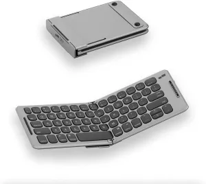 MP Mobile Pixels Foldable Bluetooth Keyboard - Rechargeable Ultra Slim Portable Wireless Folding Keyboard for iOS, Android, Windows Smartphone, Tablet and Laptop